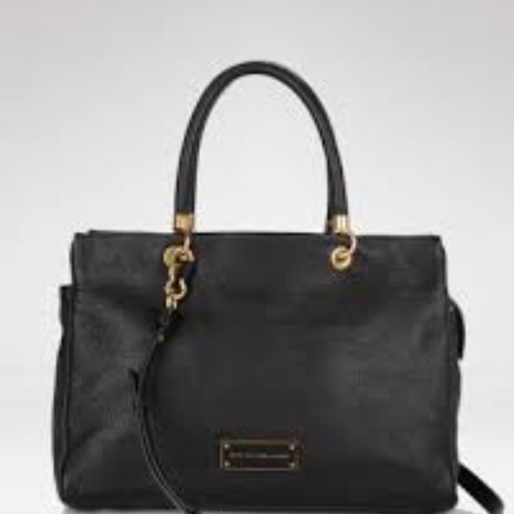 Marc by Marc Jacobs Black Pebbled Leather Too Hot To Handle Tote